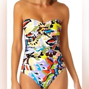 Women’s Anne Cole Multicolor Floral One-Piece Swimsuit size 10